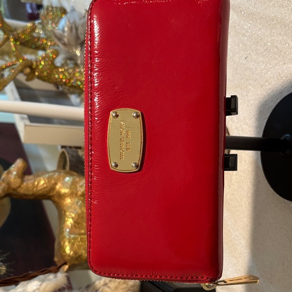 Michael Kors Cherry Red Leather Wallet - Picture 2 of 5